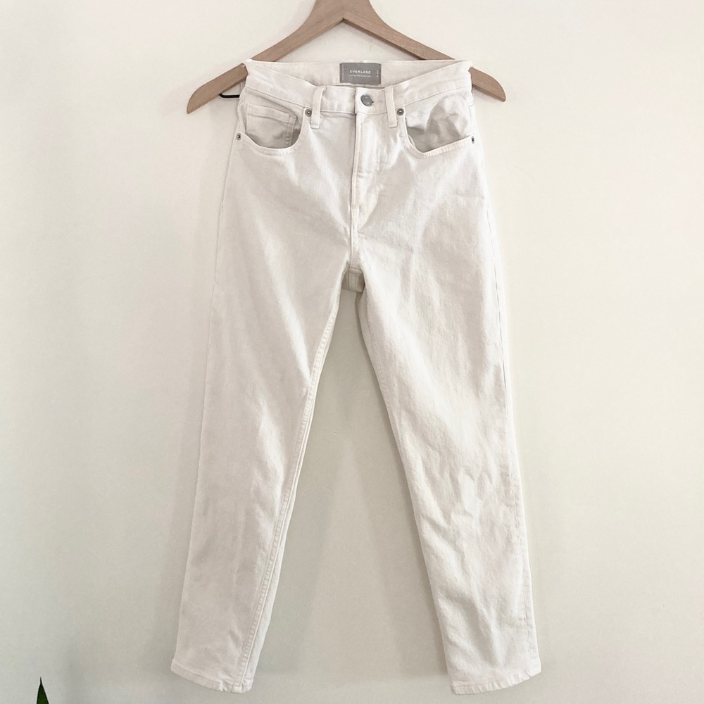 Everlane White High Rise Straight Jean Size 25